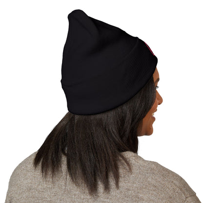 Pink Embroidered JZZ GTR® Beanie Hat | Warm Jazz Guitar Winter Style