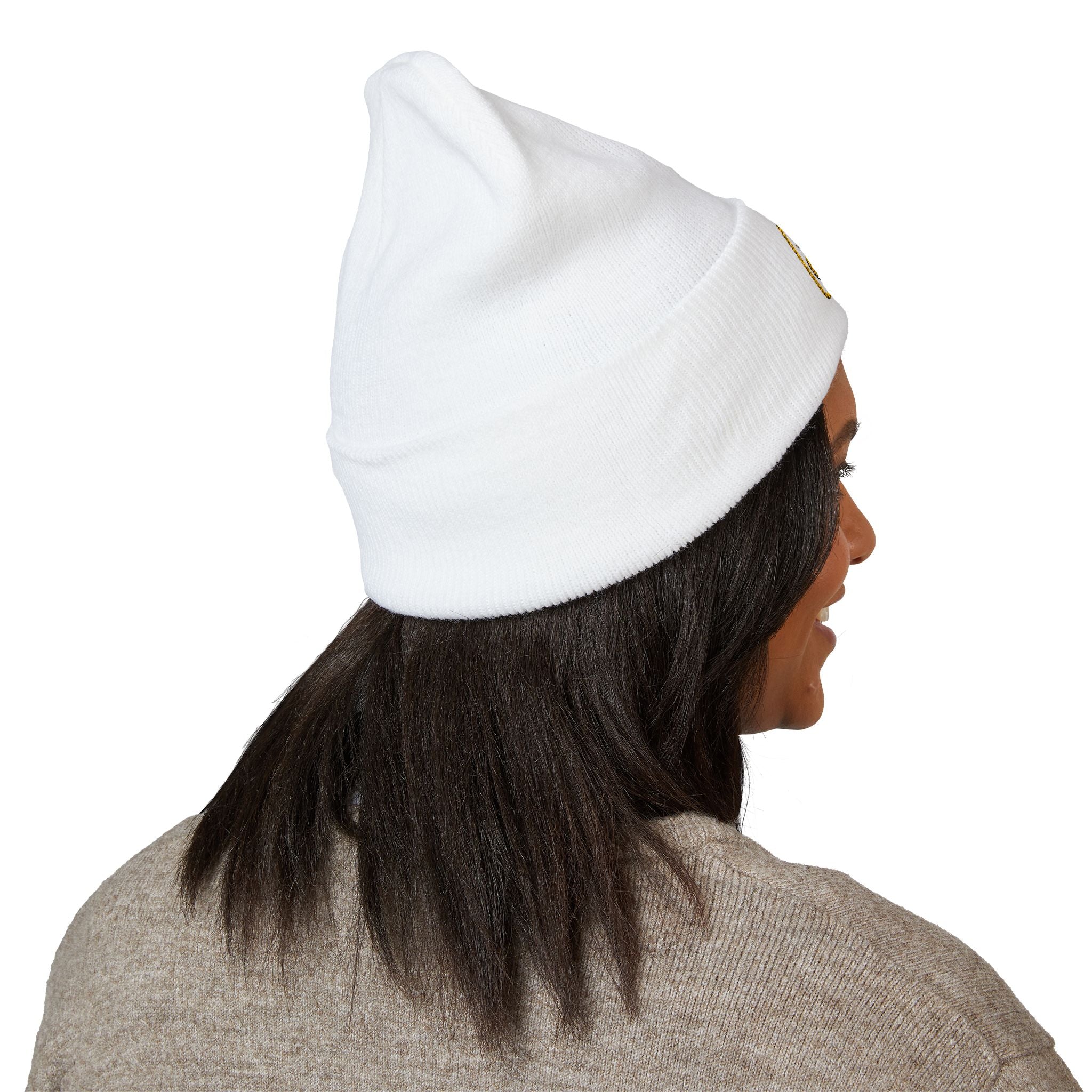 Yellow Embroidered JZZ GTR™ Beanie Hat | Bold Winter Knit Hat for