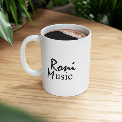 Roni Music – Ron Jackson Music Logo Ceramic Coffee Mug | Stylish Gift for Coffee & Tea Lovers