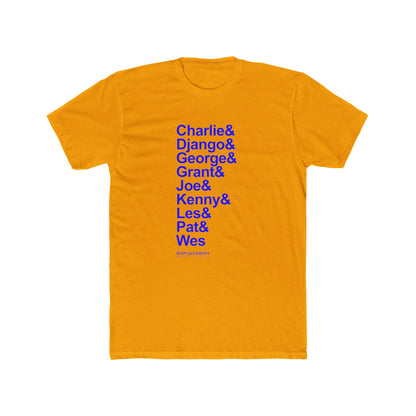 Camiseta de seis cuerdas Jazz Guitar Heroes | Homenaje a los grandes de la guitarra | Perfecta para amantes y músicos de jazz