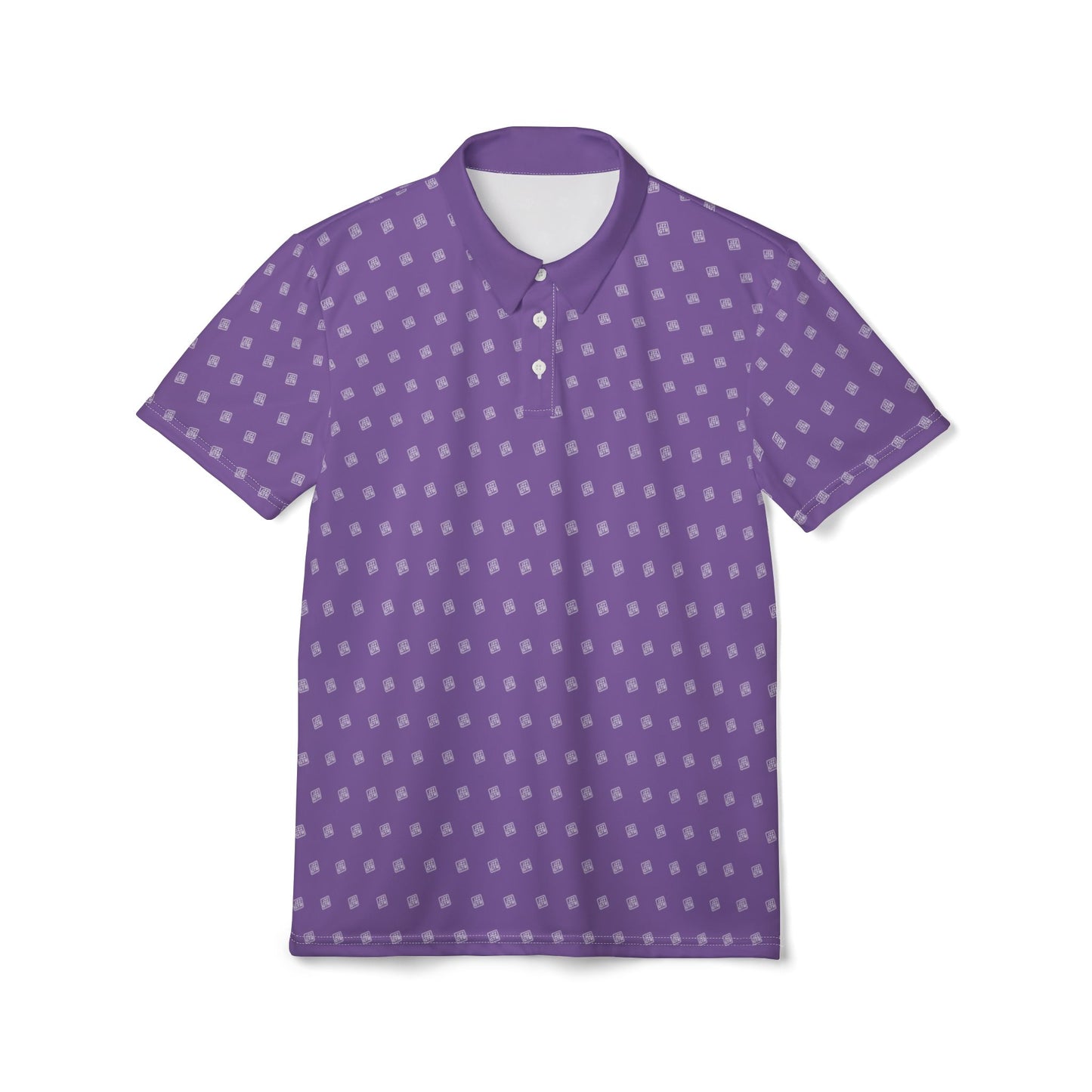 Light Purple Polo Shirt with white JZZ GTR ™ Monogram Pattern