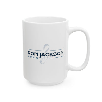 Roni Music – Ron Jackson Music Logo Ceramic Coffee Mug | Stylish Gift for Coffee & Tea Lovers