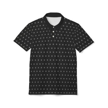 Black Polo Shirt with white JZZ GTR Monogram Pattern