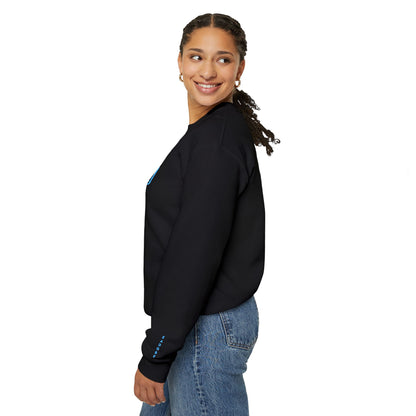 Black JZZ GTR ™ Tuning Crewneck Sweatshirt with Sleeve Notes Standard & 7-String Tuning Guide