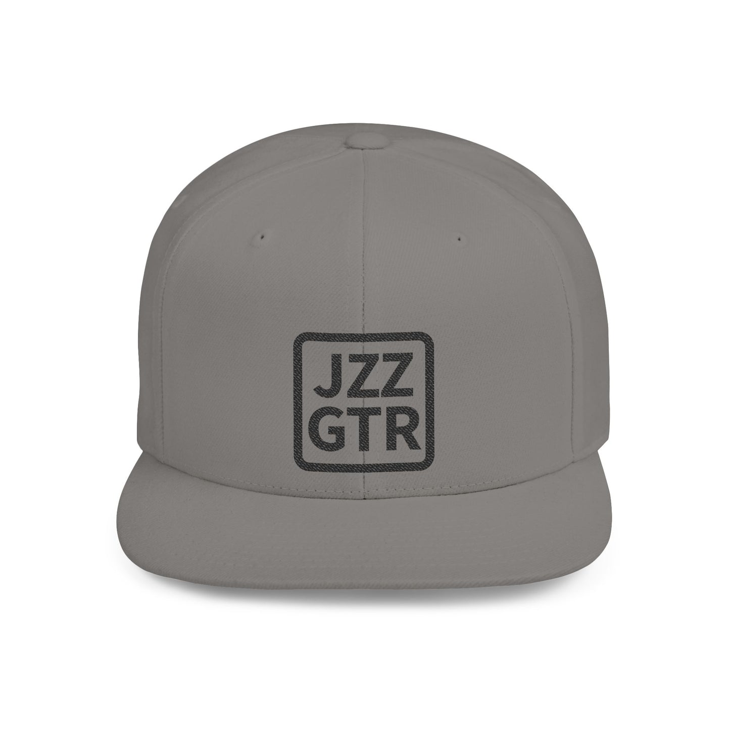 Sophisticated Black Embroidered JZZ GTR™ Snapback Hat, Trendy Snapback Cap, Casual Gift for Jazz Lovers and Jazz Guitarists