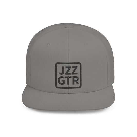 Sophisticated Black Embroidered JZZ GTR ® Snapback Hat, Trendy Snapback Cap, Casual Gift for Jazz Lovers and Jazz Guitarists
