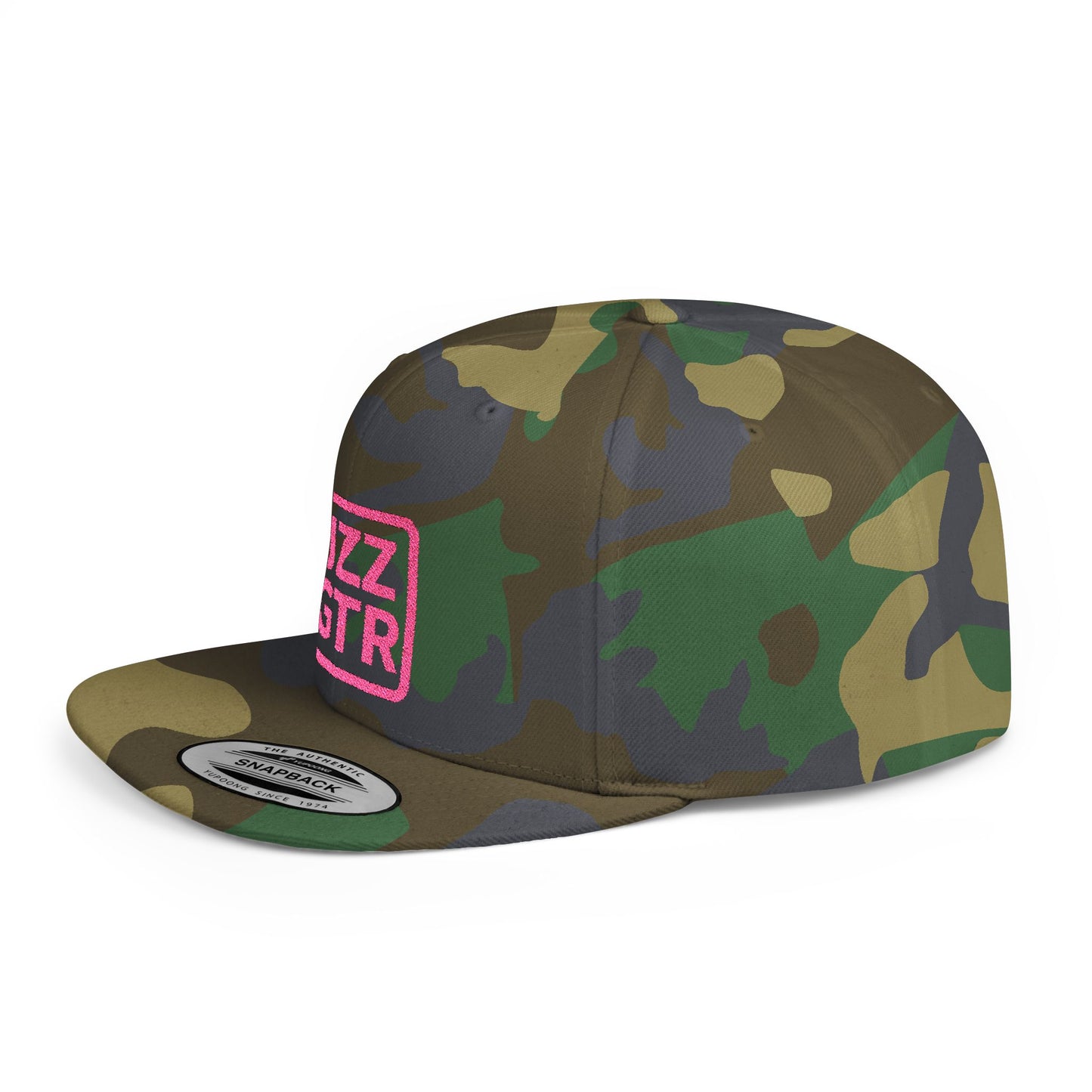 Pink Embroidered JZZ GTR ® Snapback Hat, Trendy Snapback Cap, Casual Gift for Jazz Lovers and Jazz Guitarists