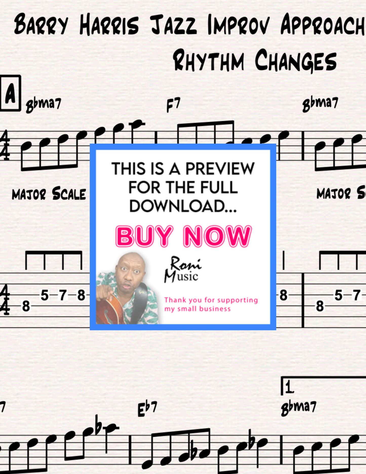 Barry Harris‘ Ansatz zu Rhythmusänderungen | 6-Saiten-Gitarrenunterricht | Jazzgitarren-Improvisation mit TABS und Techniken