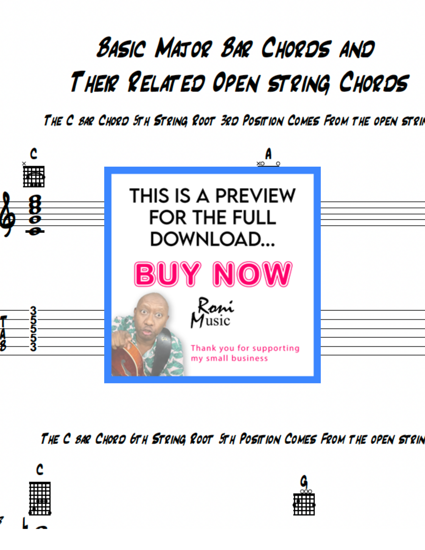 Mastering Major Bar Chords and Open String Chords | CAGED System Explained | 6-String Guitar Foundation Lesson