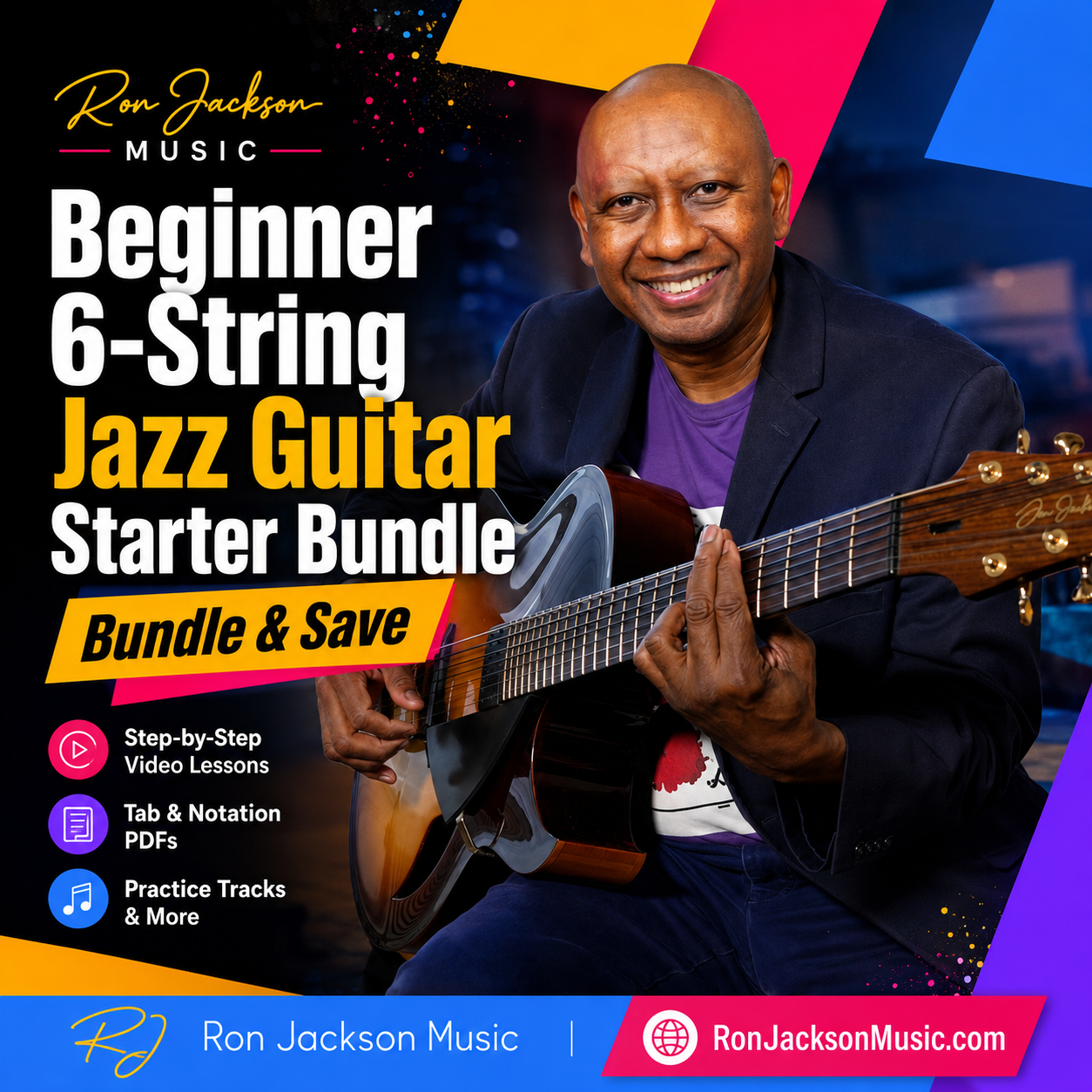 Beginner 6-String Jazz Guitar Starter Bundle