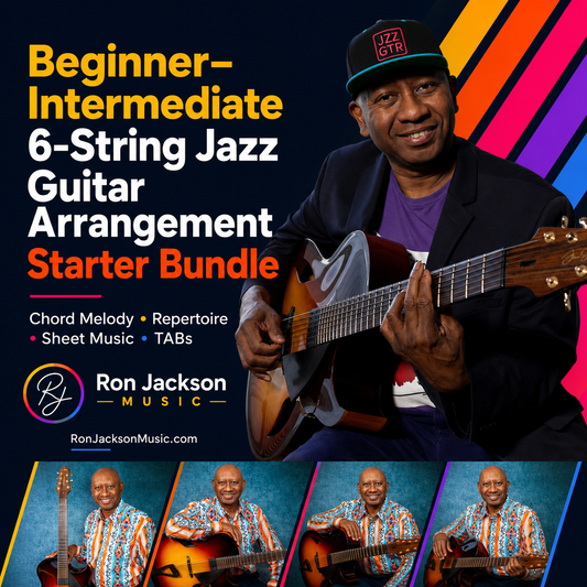 Beginner–Intermediate 6-String Jazz Guitar Arrangement Starter Bundle