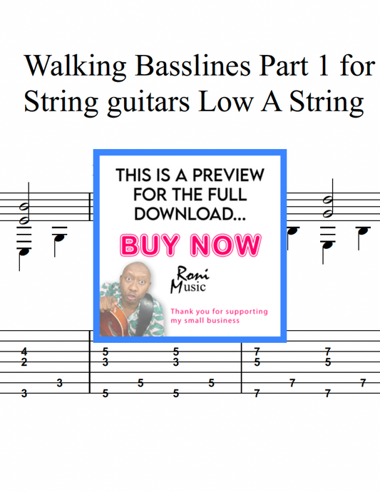 7-String Guitar Bassline Lessons | Foundation for Jazz and Fusion | With Sheet Music & TABS Video | Bassists and Guitarists Training Tool