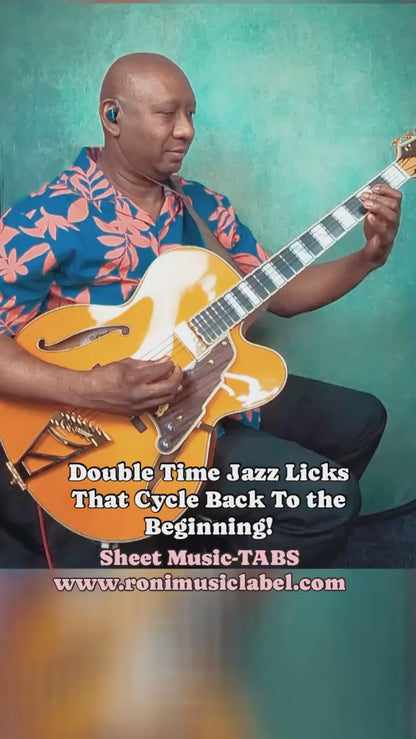 6 String Guitar Jazz Guitar Lick Double Time Jazz Licks That Cycle Back To The Beginning