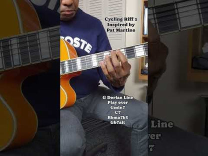 6 String Jazz Guitar Lick Cycling Jazz Riff 1 Inspired by Pat Martino